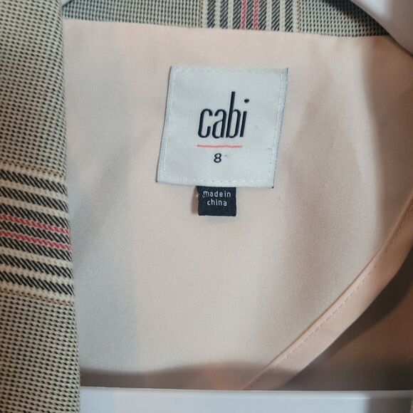 Cabi Sleuth Blazer Women's Size 8 Gray Plaid Relaxed Fit Preppy Office Career - Picture 10 of 14